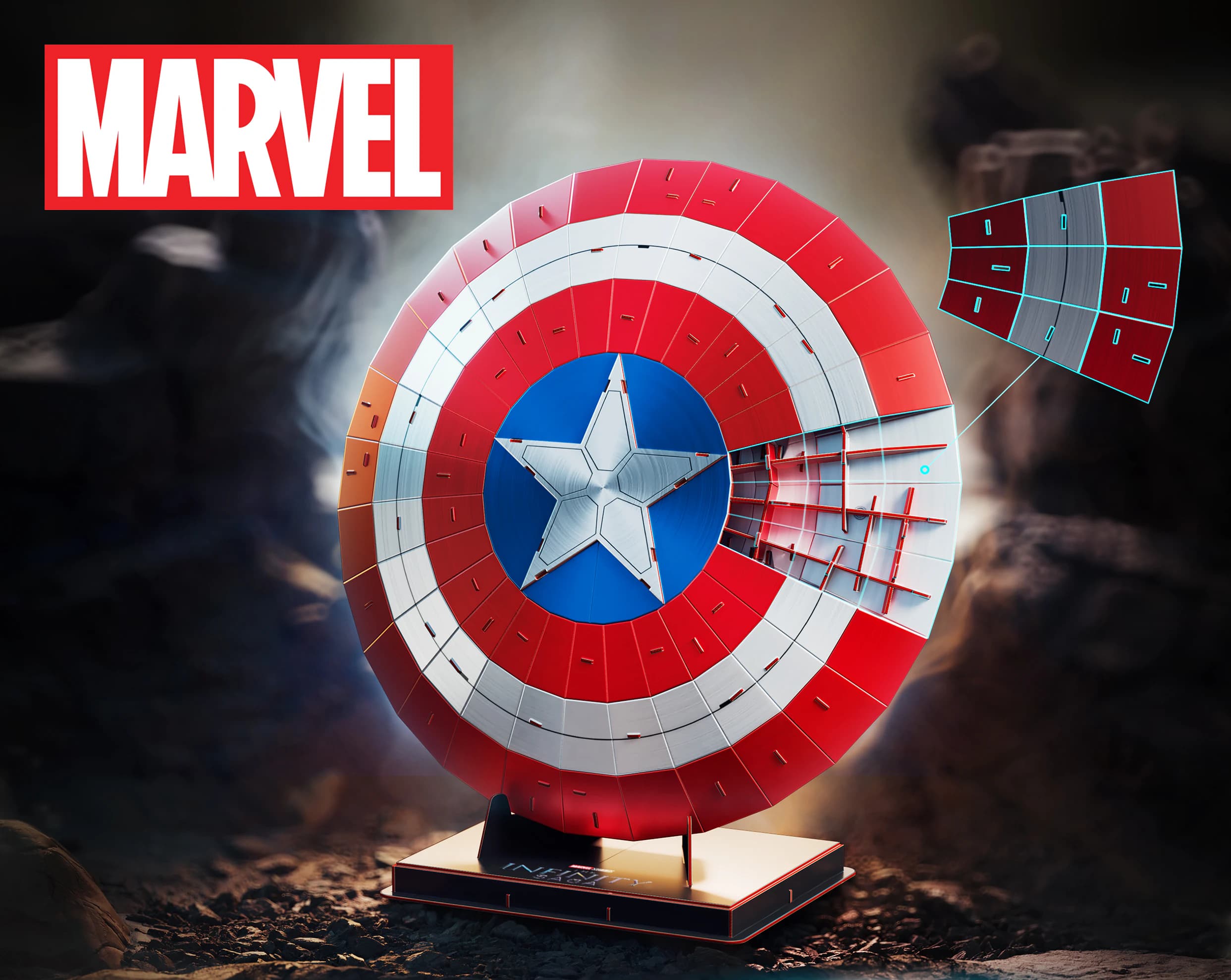 4D Capitan America Shield 3