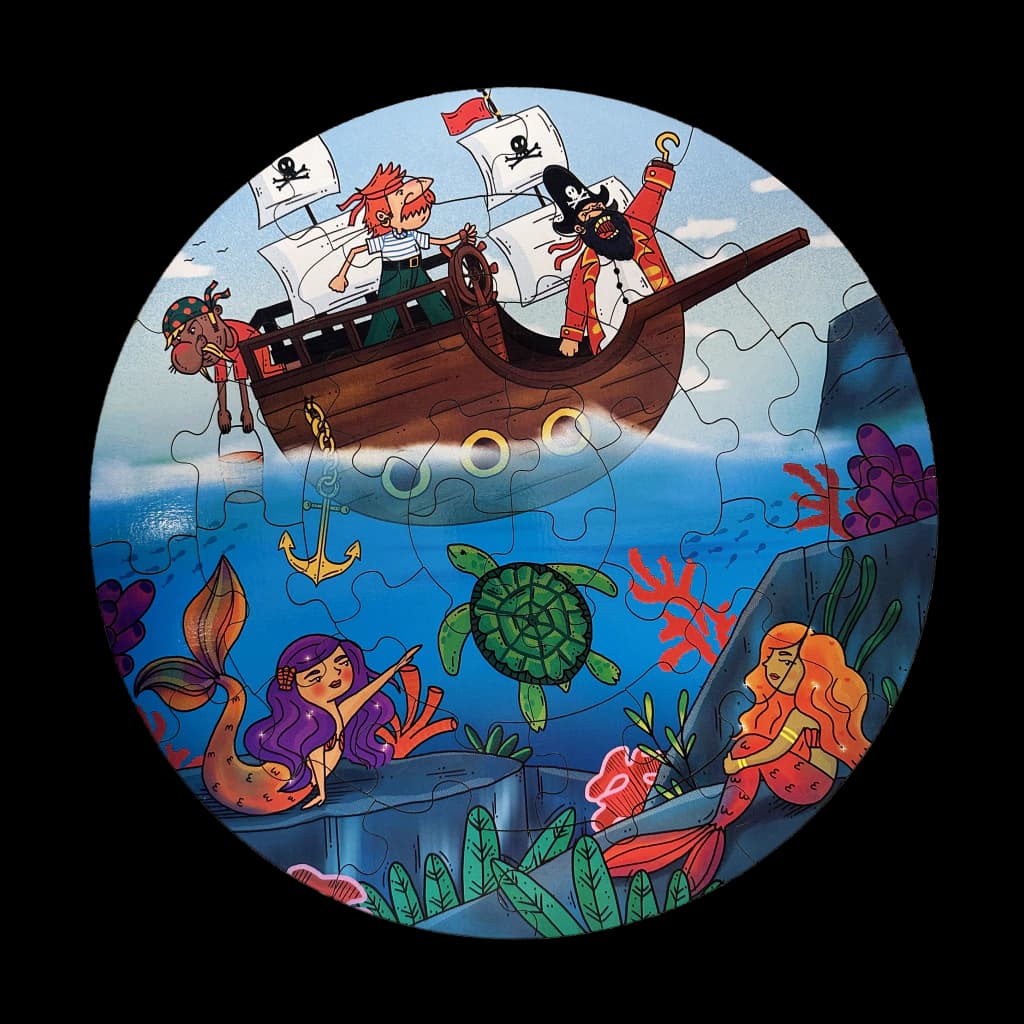 Rompecabeza Circular - Piratas Y Sirenas  4