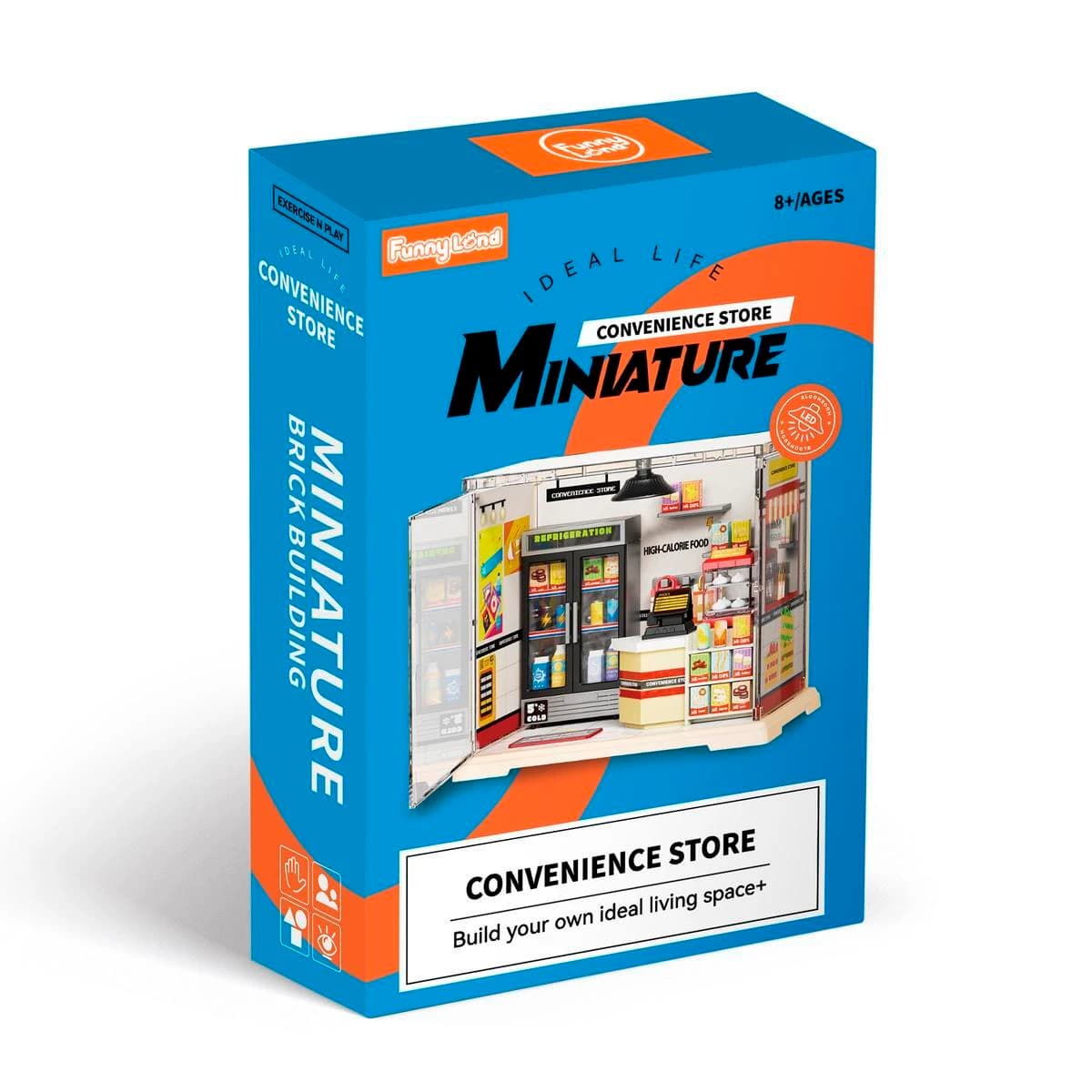 Mini Convenience Store Para Armar Con Luz 92 Piezas 1/30 3