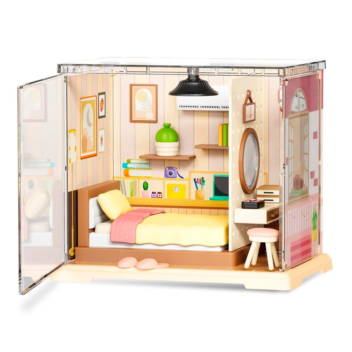 Mini Bedroom Para Armar Con Luz 55 Piezas