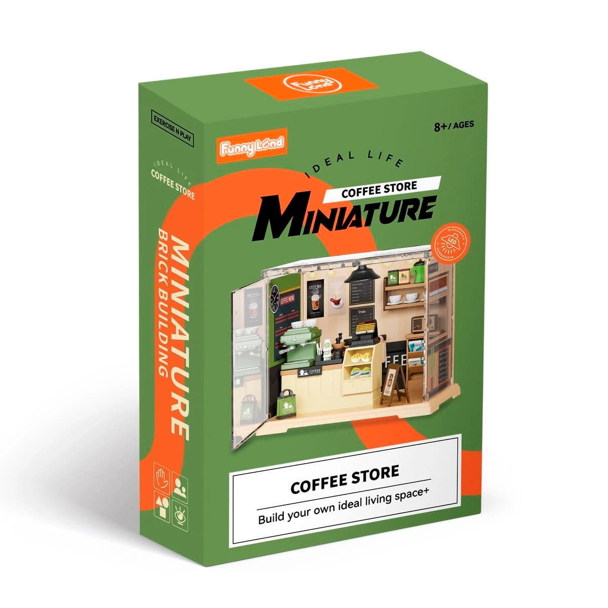 Mini Coffee Store Para Armar Con Luz 90 Piezas 3