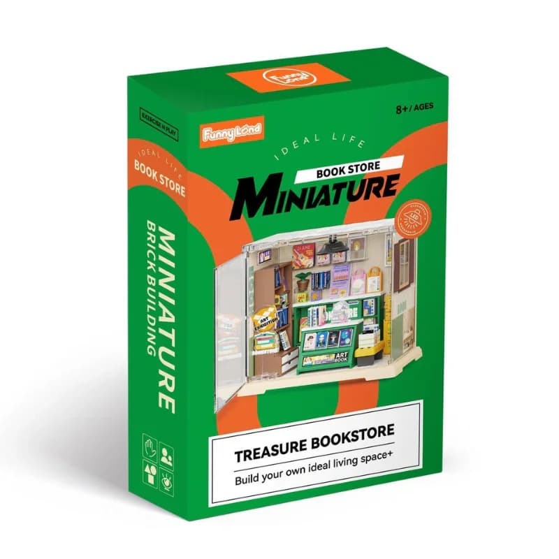 Mini Bookstore Para Armar Con Luz 104 Piezas 2