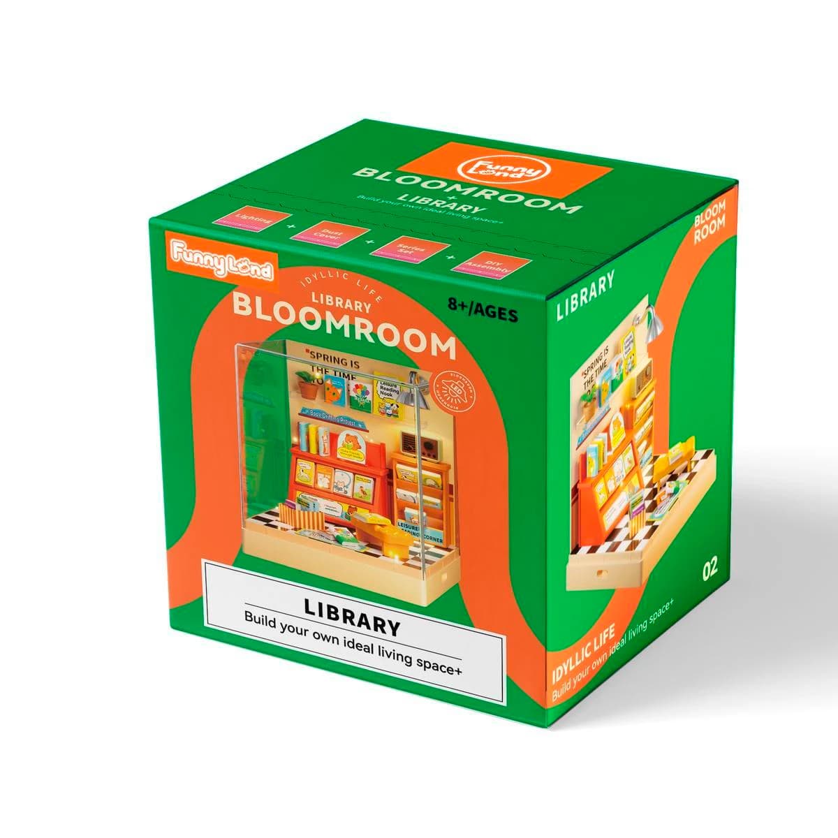 Mini Library Para Armar Con Luz 65 Piezas 2