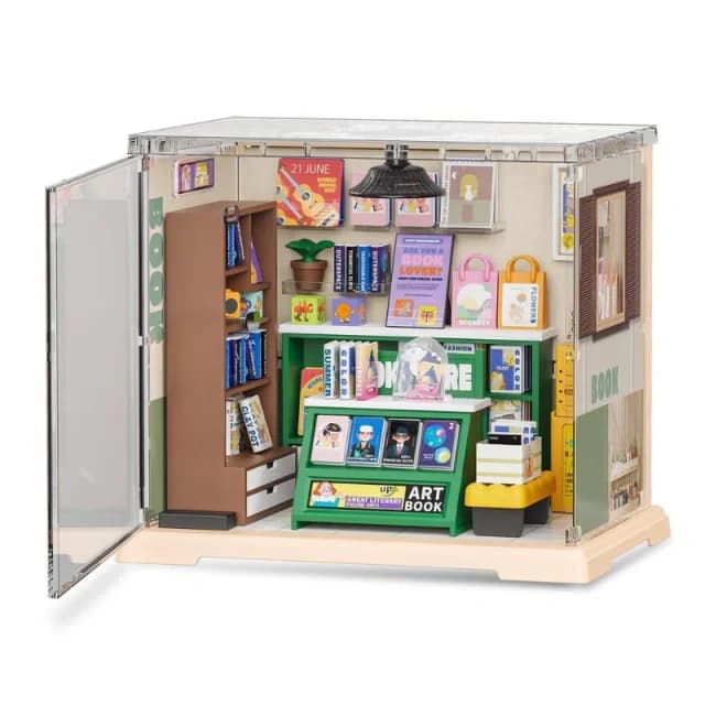 Mini Bookstore Para Armar Con Luz 104 Piezas